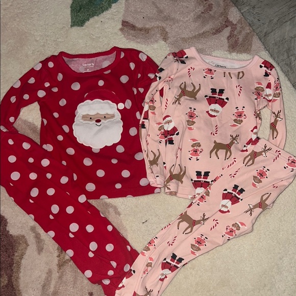 Carter's Other - Carter's Red and Pink Holiday Pajama Set with Festive Motifs